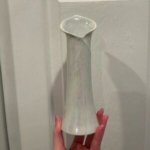 Vintage 1989 FTDA Iridescent Bud Vase - 8.5” Tall
